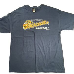 Vintage Montgomery Biscuits Shirt Men’s XL Blue 2004 MILB Baseball Minor League